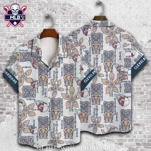 Cleveland Guardians Vintage Totem Pattern Aloha Shirt