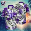 Classic White LA Dodgers Tropical Button-Down Shirt – Customizable MLB Style