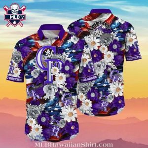 Colorado Rockies Majestic Florals MLB Hawaiian Shirt