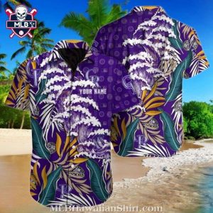 Colorado Rockies Purple Wave MLB Tropical Hawaiian Shirt