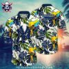 Customizable NY Yankees Hawaiian Shirt With Monochrome Hexagonal Design