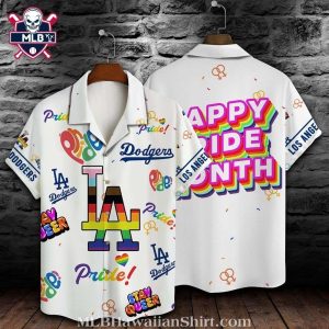 Colorful Pride LA Dodgers Aloha Celebration Hawaiian Shirt