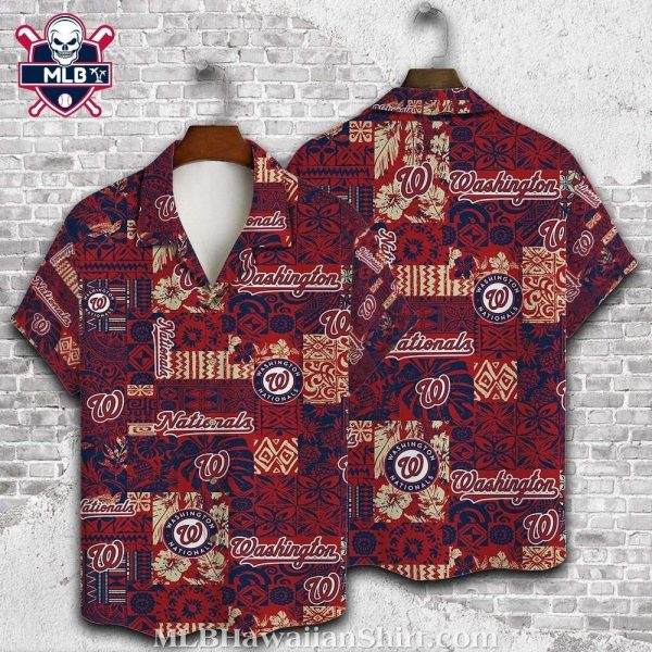 Crimson Tiki Washington Nationals Tropical Shirt – Aloha Nationals Heritage Design