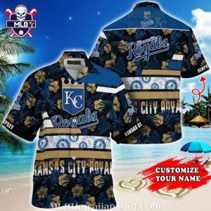 Custom Name City Pride KC Royals Tropical Hawaiian Shirt