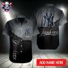 Customizable Sleek Grey And Navy Design New York Yankees Hawaiian Shirt