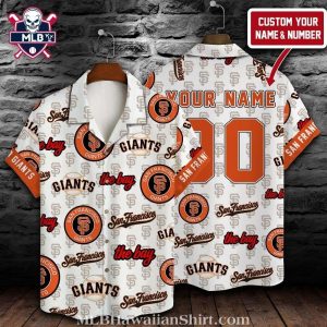 Customizable SF Giants Bold Lettering Hawaiian Shirt – SF Giants Aloha Shirt