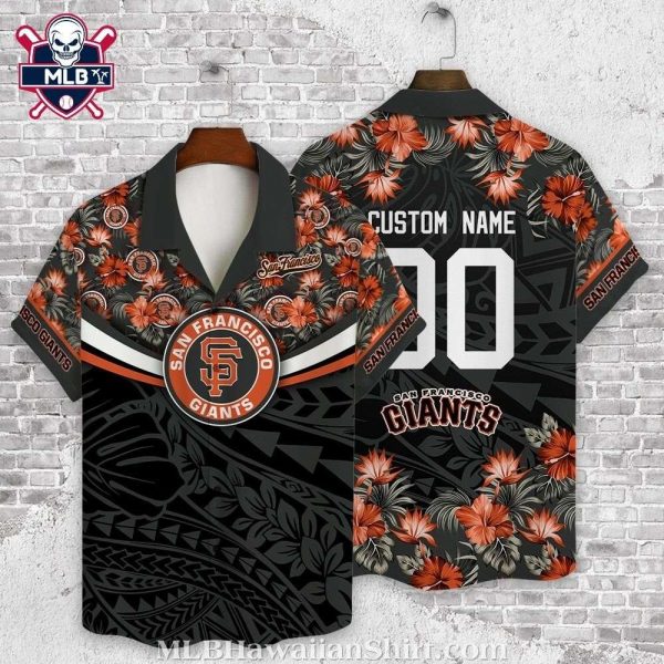 Customizable SF Giants Orange Floral Hawaiian Shirt – Giants Aloha Shirt