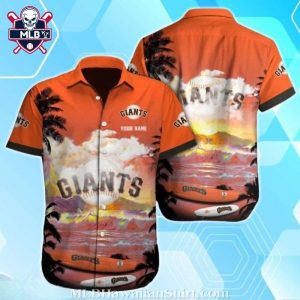 Customizable San Francisco Giants Sunset Hawaiian Shirt