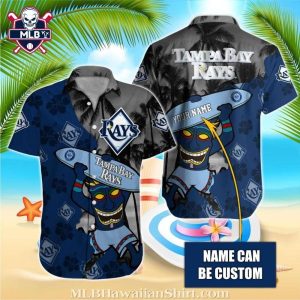 Customizable Tampa Bay Rays Surfer Hawaiian Shirt