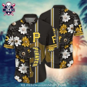 Daisy Fresh Pittsburgh Pirates Black Hawaiian Shirt – MLB Summer Bloom