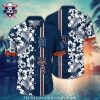 Casual Navy Tiger And Floral Print Detroit Tigers Aloha Shirt