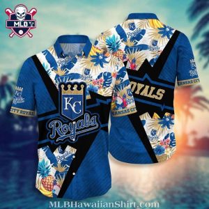 Dynamic Floral Stripes Kansas City Royals Tropical Hawaiian Shirt
