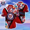 Cincinnati Reds Hawaiian Shirt With Tropical Leaves And Hibiscus Flowers