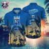 Golden Floral Kansas City Royals Aloha Shirt