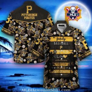 Family Baseball Homerun – Golden Affirmations Pittsburgh Pirates Hawaiian Shirt