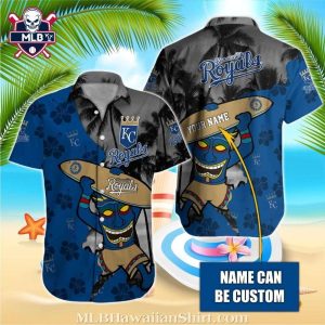 Festive Tiki Kansas City Royals Customizable Hawaiian Shirt
