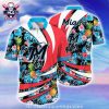 Customizable Miami Marlins Tropical Leaves Hawaiian Shirt – Teal Blue