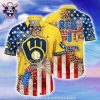 Floral Pitch Milwaukee Brewers Hawaiian Shirt – Tropical MLB Spirit