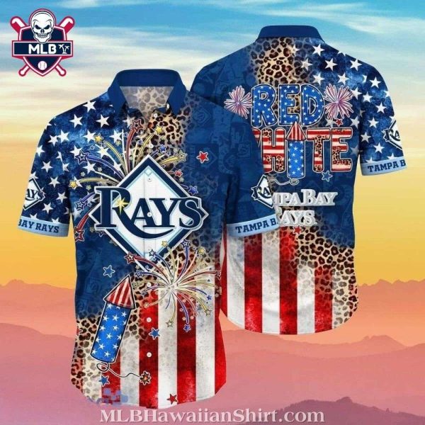 Fireworks And Stripes Tampa Bay Rays Hawaiian Shirt