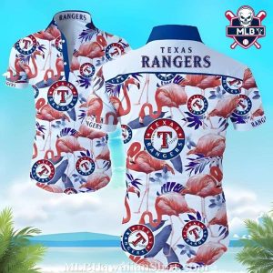 Flamingo Breeze Texas Rangers MLB Aloha Shirt
