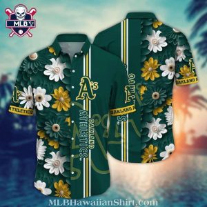 Floral Burst Oakland Athletics Hawaiian Shirt – Daisy And Sunflower Edition