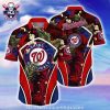 Autumn Glory – Washington Nationals Burnt Sienna Leaf Hawaiian Shirt