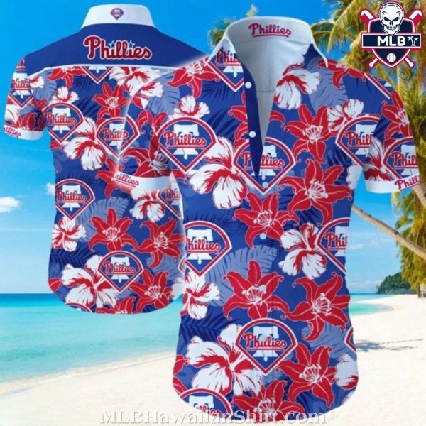 Floral Game Day – Philadelphia Phillies Lush Botanical Hawaiian Shirt