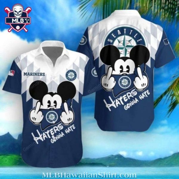 Funny Mickey Haters Gonna Hate Seattle Mariners Hawaiian Shirt