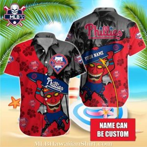 Funny Phillies Surf And Turf Red Hawaiian Customizable Shirt