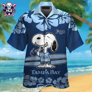 Funny Tampa Bay Rays Snoopy Surfer Hawaiian Shirt