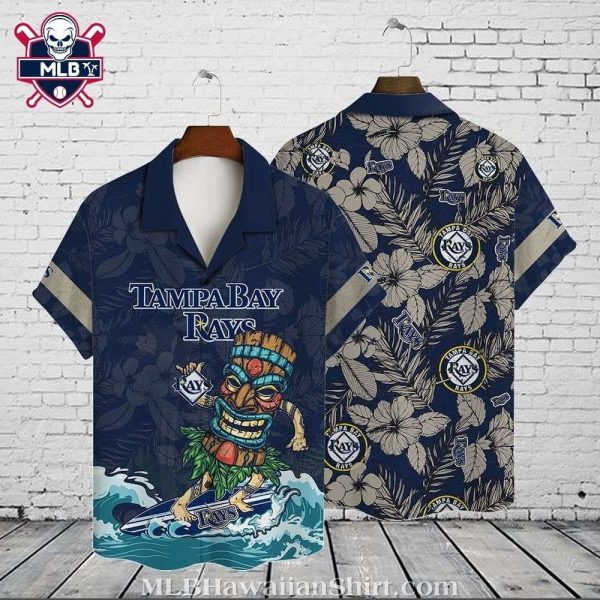 Funny Tampa Bay Rays Surfer Tiki Hawaiian Shirt