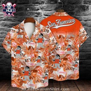 Giants Mascot Orange Tropical Floral Hawaiian Shirt – SF Giants Hawaiian Shirt
