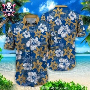 Golden Hibiscus Kansas City Royals Tropical Hawaiian Shirt