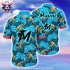 Flamingo Sunset – Miami Marlins Hawaiian Shirt