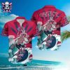 LA Angels Beach Sunset Hawaiian Shirt With Ocean Backdrop