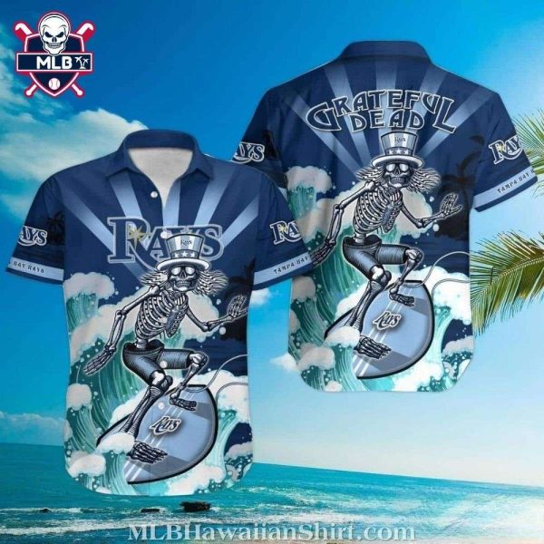 Grateful Dead Tampa Bay Rays Surf Hawaiian Shirt