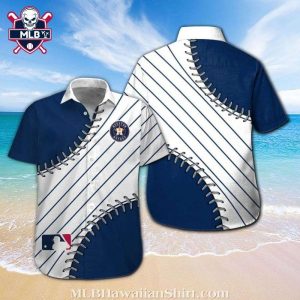 Houston Astros Baseball Seam-Inspired Hawaiian Shirt