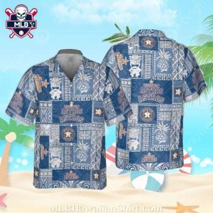 Houston Astros Classic Tapa Print Hawaiian Shirt