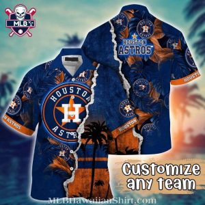 Houston Astros Customizable Tropical Sunset Hawaiian Shirt