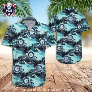 Island Pattern All Over Print Seattle Mariners Hawaiian Shirt