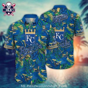 Jungle Royals – KC Royals Hawaiian Shirt With Lively Green Foliage