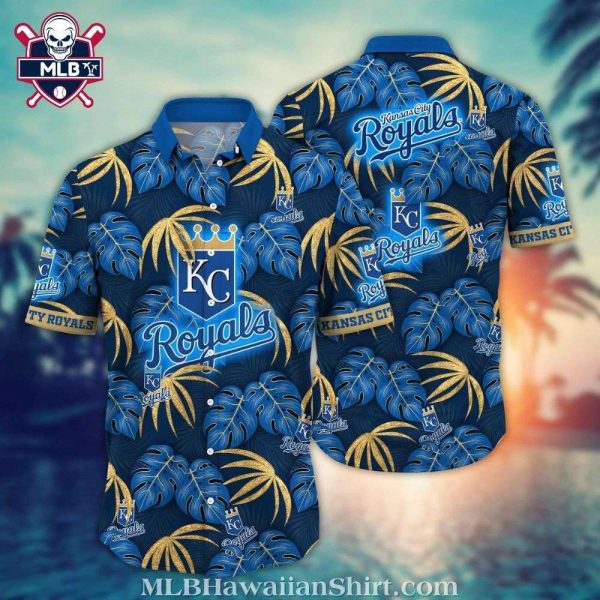 Kansas City Royals Palm Nightfall Tropical Hawaiian Shirt