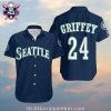 Island Pattern All Over Print Seattle Mariners Hawaiian Shirt