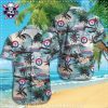 Geometric Red And Blue Texas Rangers Hawaiian Shirt