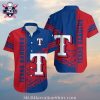 Bright Floral Patterns Texas Rangers Hawaiian Shirt