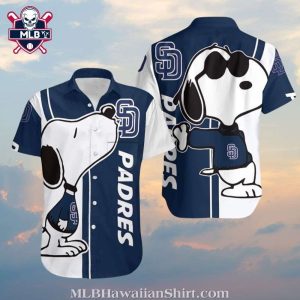 MLB San Diego Padres Hawaiian Shirt With Adorable Snoopy Graphic