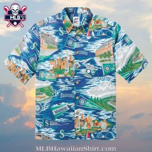 Mariner Waves Seattle Mariners Hawaiian Shirt – Nautical Blue Adventure