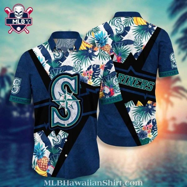 Mariners Tropical Paradise Floral Hawaiian Aloha Shirt