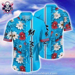 Marlins’ Seabreeze Petals – Miami Marlins Hawaiian Shirt