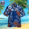 Mets Mascot Mayhem White Stripe Hawaiian Shirt